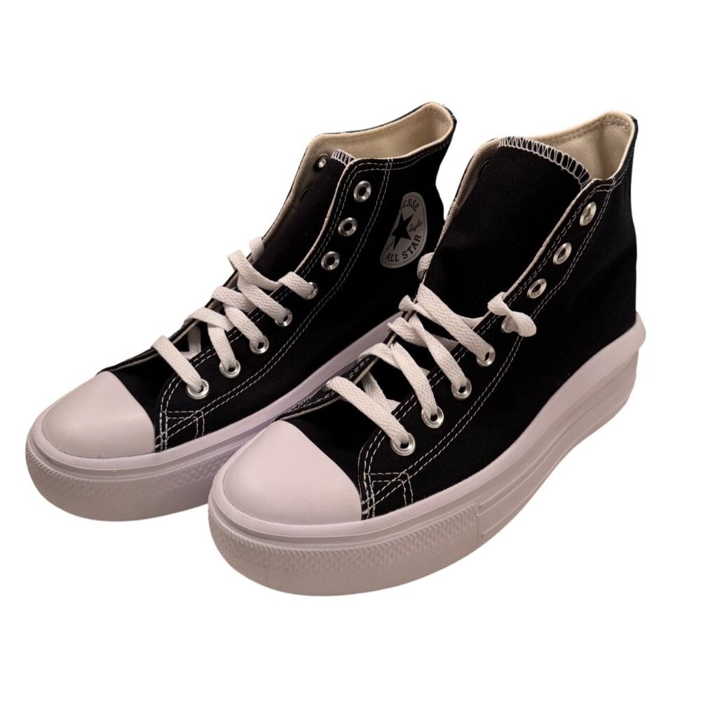 Chuck Taylor All Star Move Platform Converse Size Women's 9.5 EU 41 NWT Black - Picture 2 of 16